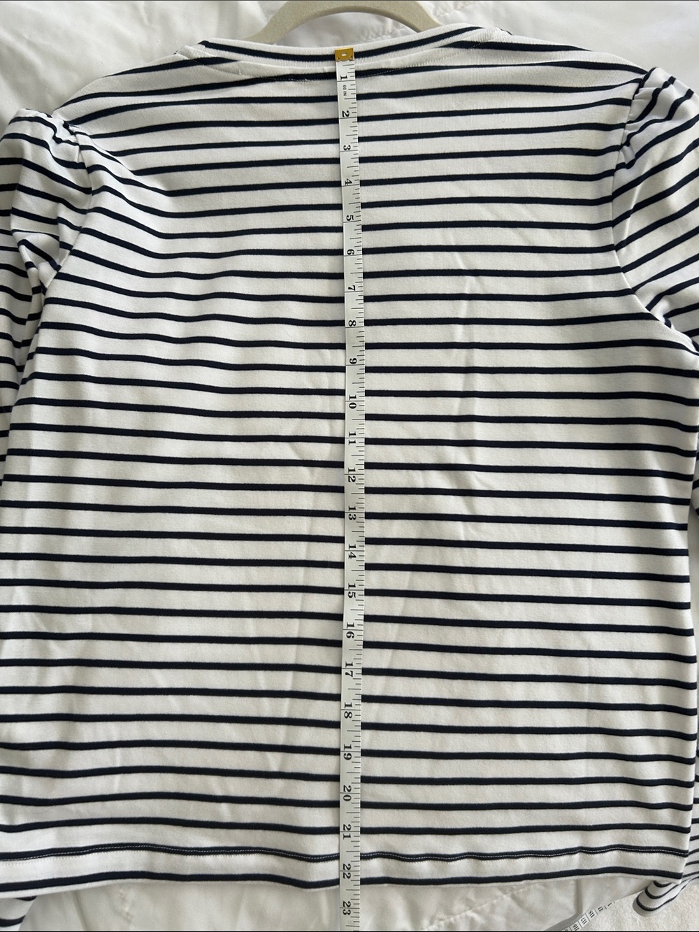 Vineyard Vines White and Navy Striped Long-Sleeve Tee - Picture 4 of 6